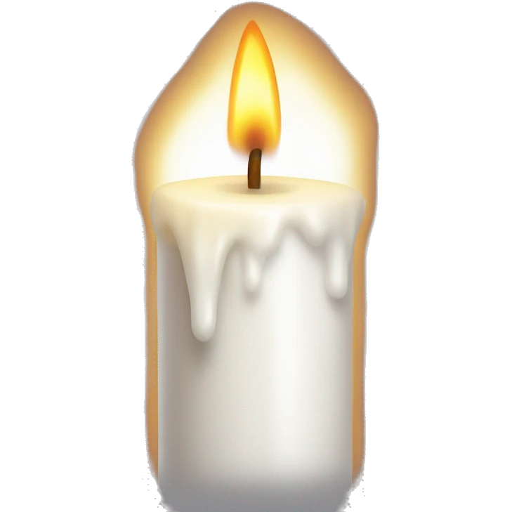 White candle burning  emoji