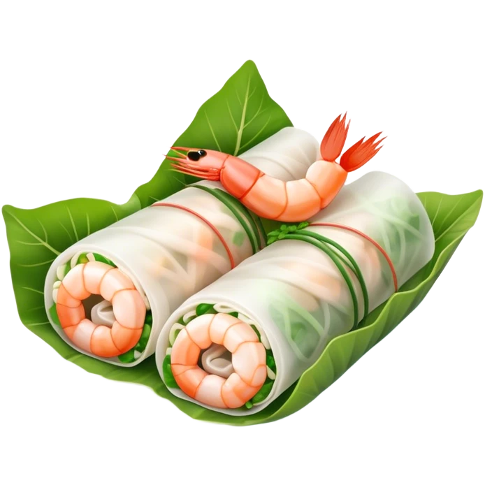 summer roll with noodels emoji