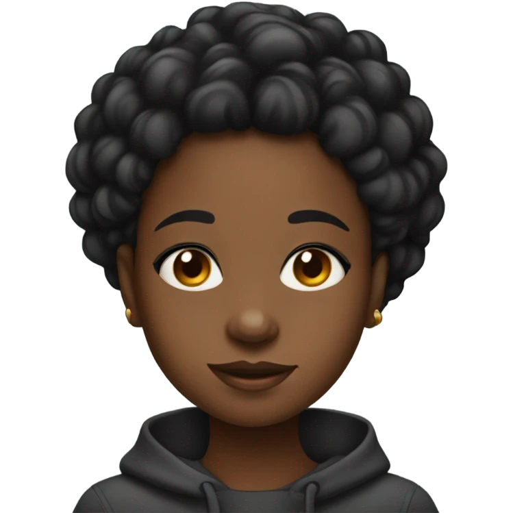 Black cute girl emoji