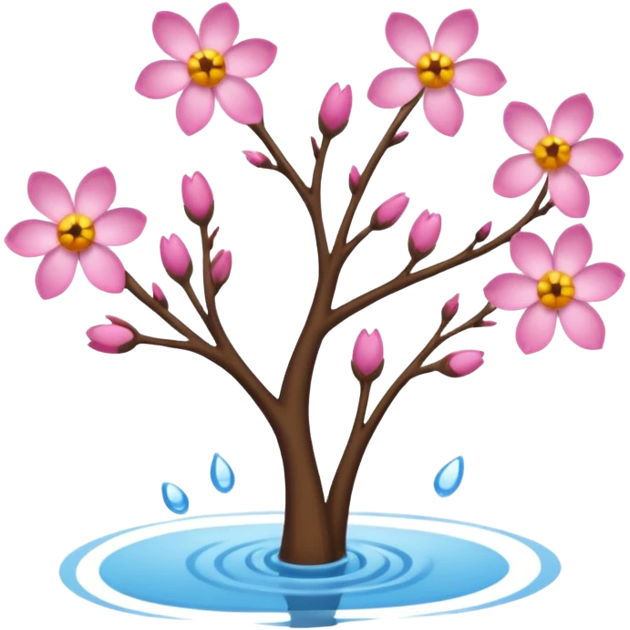 Watermark with bare blossoms on it  emoji