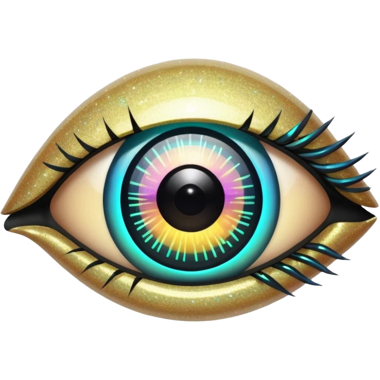 Glitter cyberpunk eye emoji