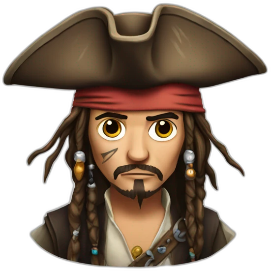 Jack sparrow sad emoji