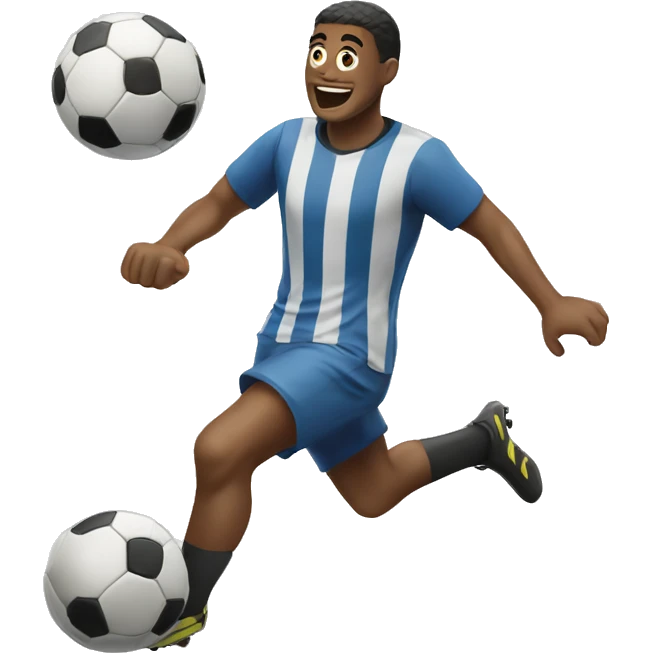 hombre jugando al futbol emoji