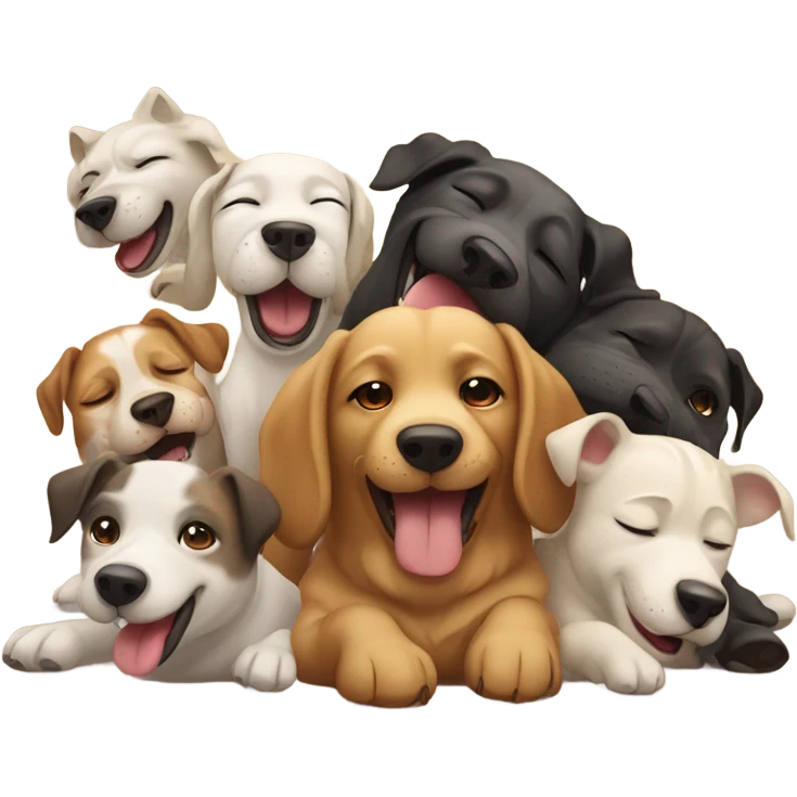 Dogs saying goodnight  emoji