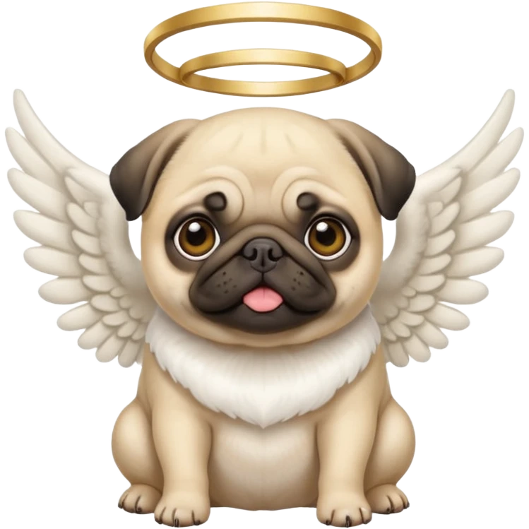 angel pug emoji