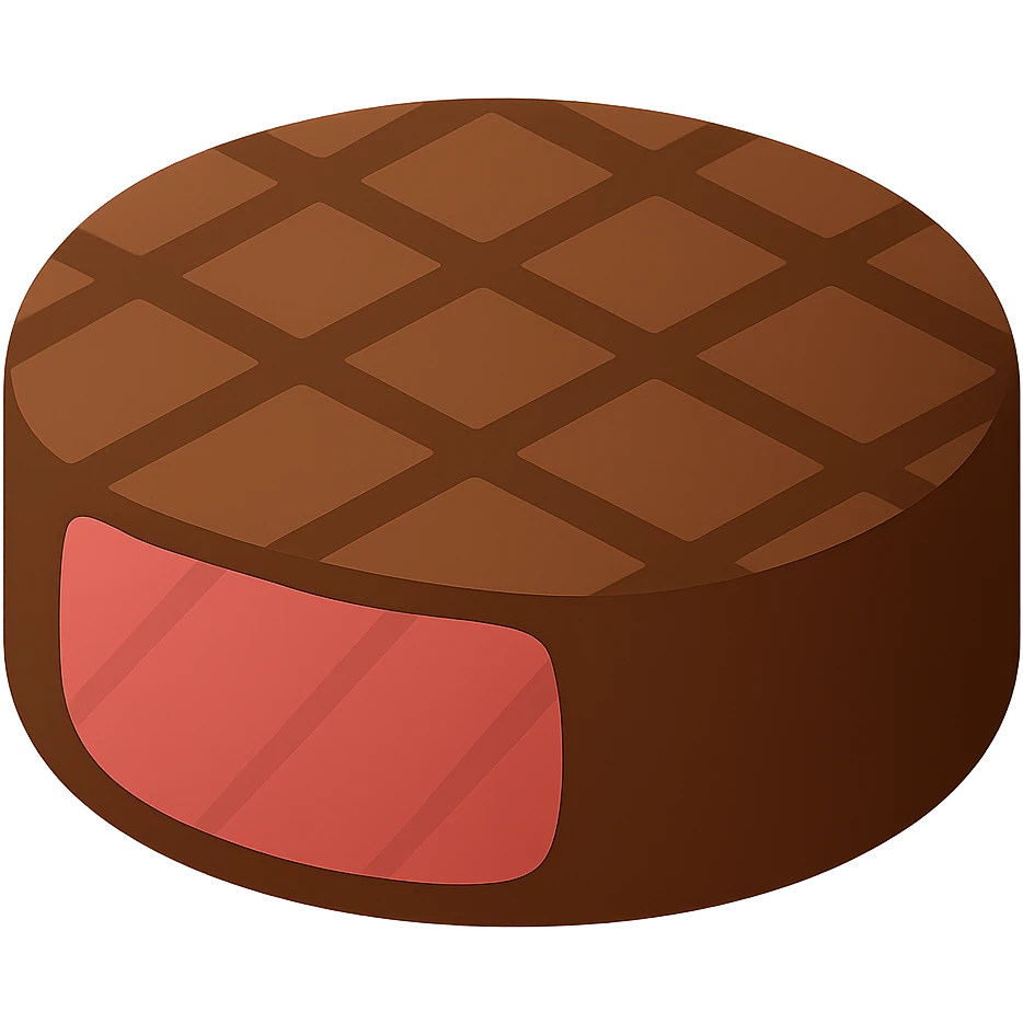 Remove the potatoes and simplify the details to show just a plain steak in emoji style with no background. emoji