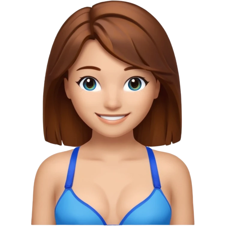 Roblox darians46 AVATARgirl whit brown hair and blue bra emoji
