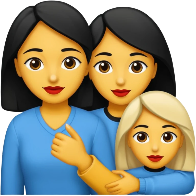 Mavi siyah tik olan emoji