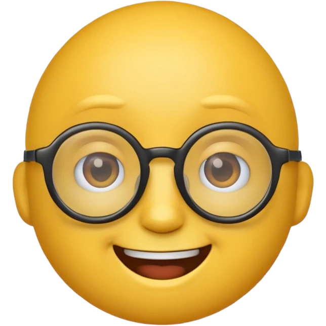 An emoji head with glasses based on the provided photo, variation 2. emoji