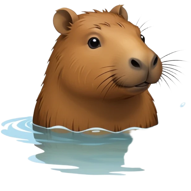 Capybara in the water emoji