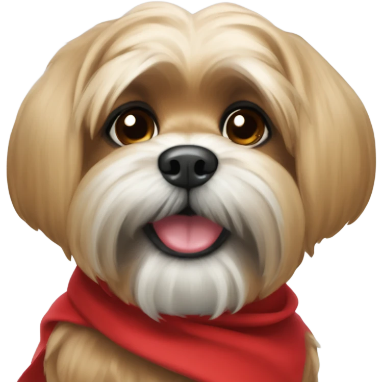 llasa apso in red dress emoji