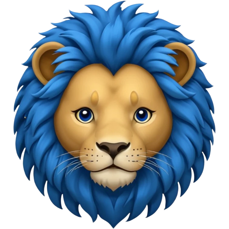 lion bleu emoji