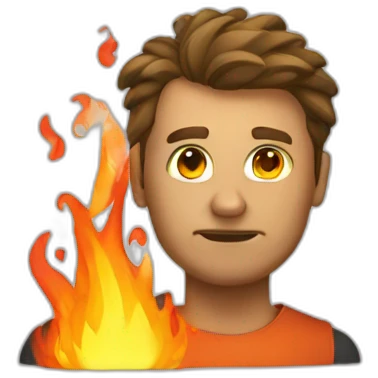 programmer on fire emoji