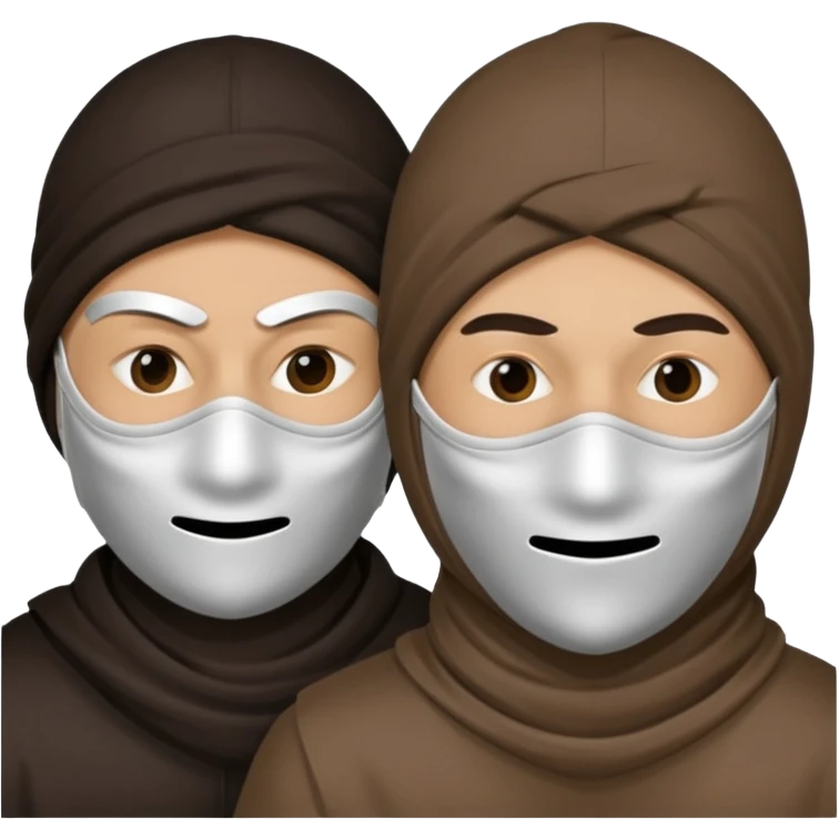 two robbers only face emoji