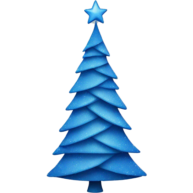 Blue Christmas tree emoji