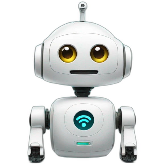 smart robot with wifi logo emoji