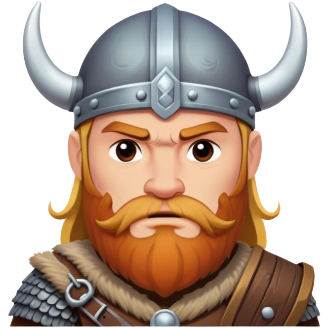 a moody viking  emoji