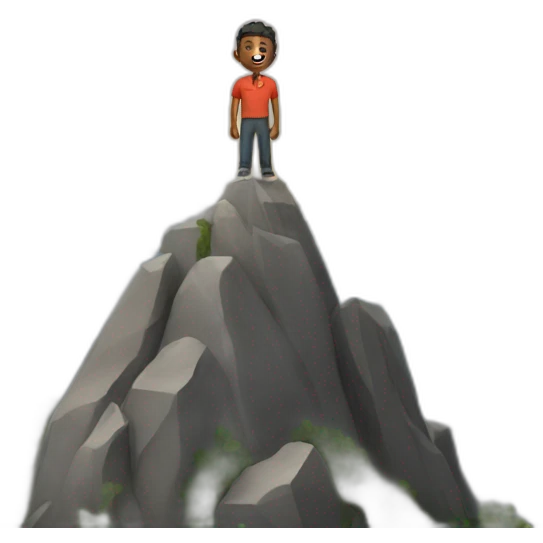 men on the peak of a mountain emoji
