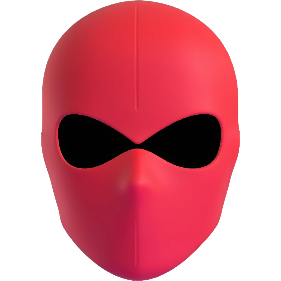 red ski mask emoji
