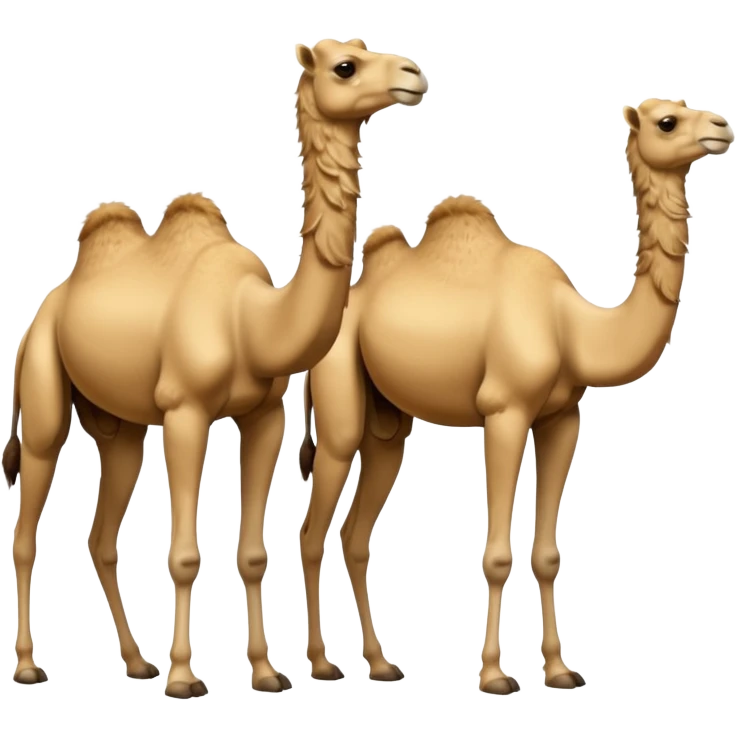 two camels together, side by side emoji