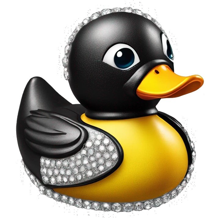 Blinged out leather rubber duck  emoji