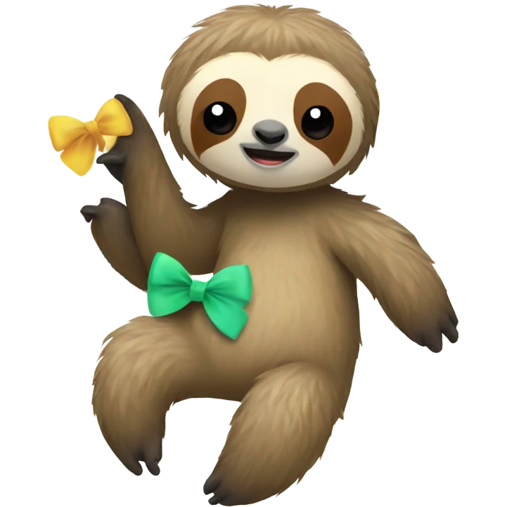 Sloth with a bow on its head emoji
