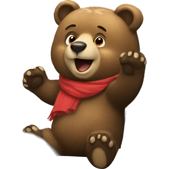 bear on the plane emoji