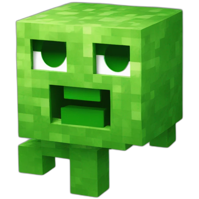 Green creeper minecraft emoji