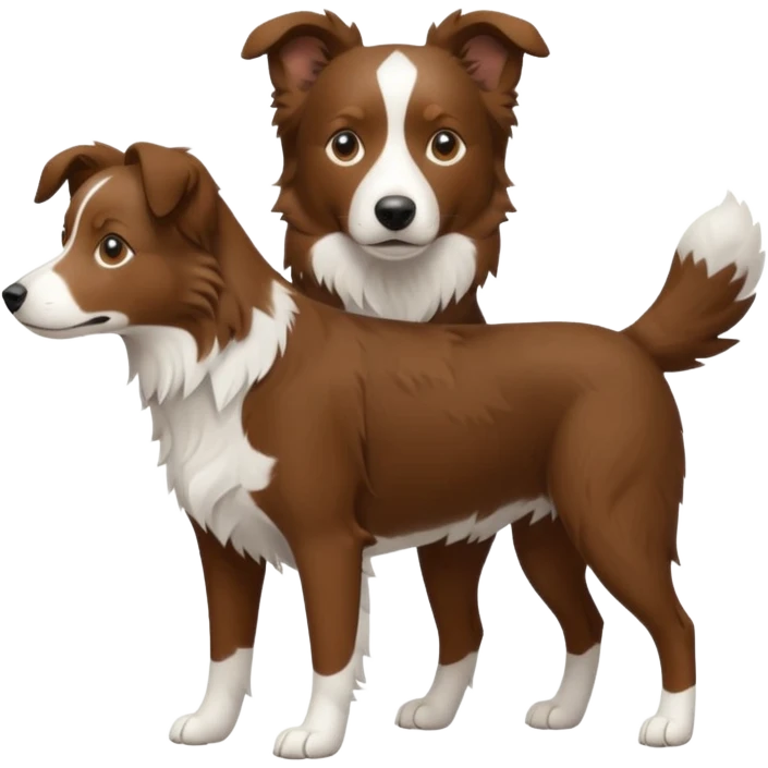 Police brown border collie full body  emoji