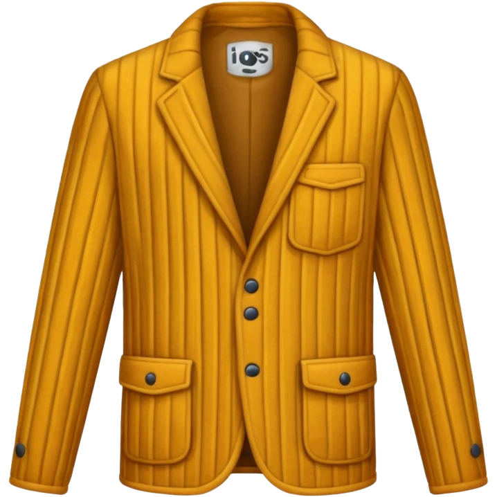 Patterned Corduroy texture ridges jacket emoji