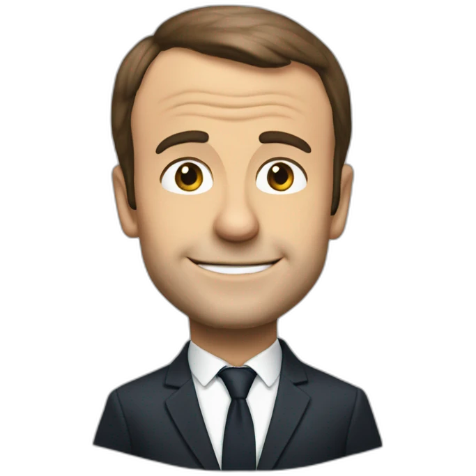Macron sur un rat emoji