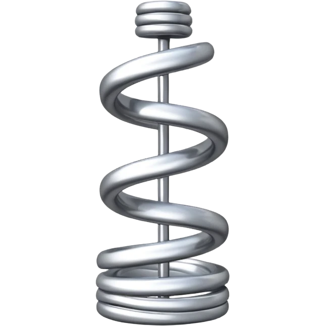 a spiral metal spring standing upright emoji