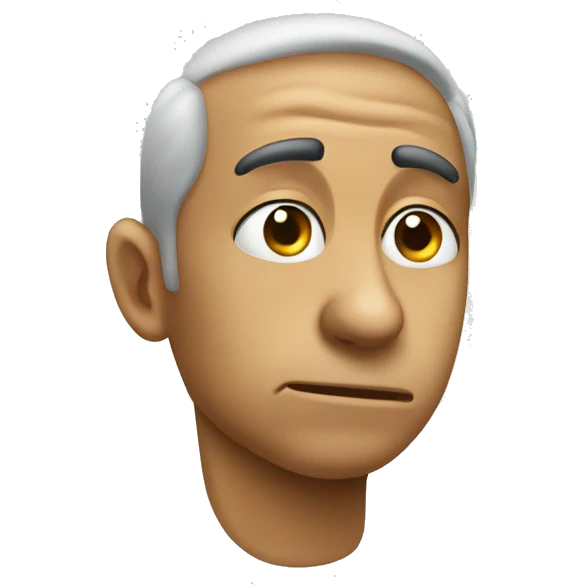 Nodding head no with thumb down  emoji