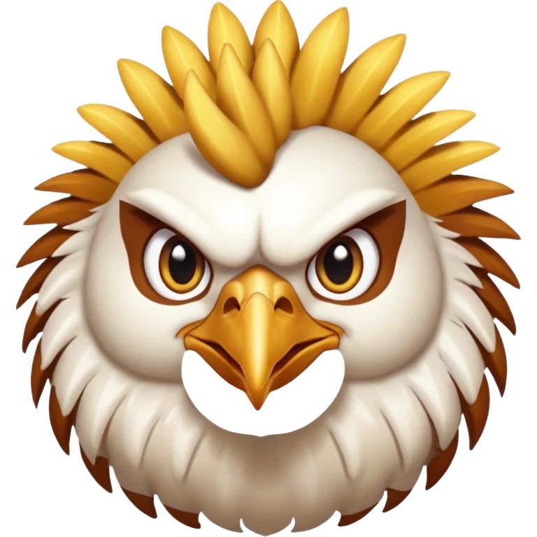 Chicken glare going super saiyan emoji