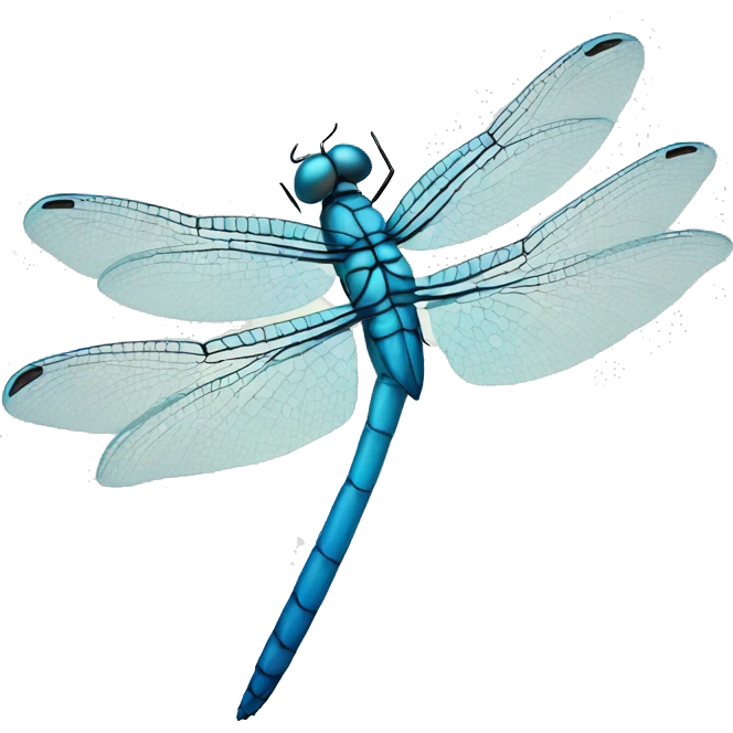 Blue dragonfly with thin delicate body  emoji