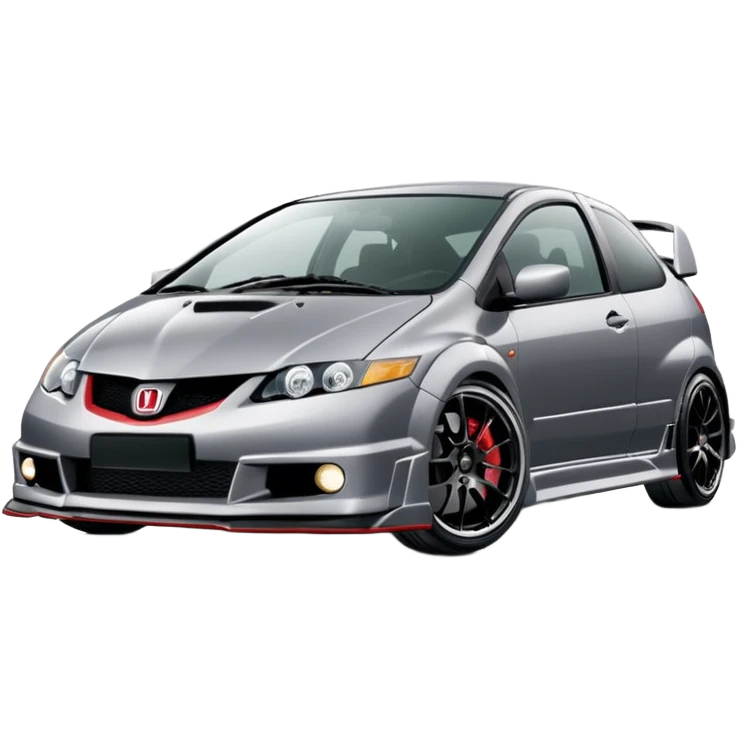 2004 grey Honda civic type r ep3 emoji