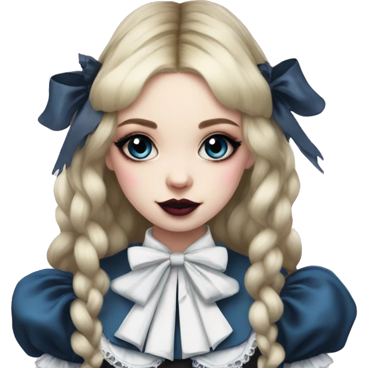 alice in wonderland gothic lolita look emoji