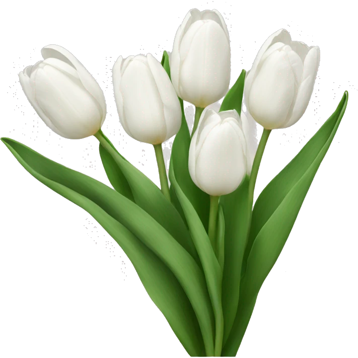 White tulips  emoji