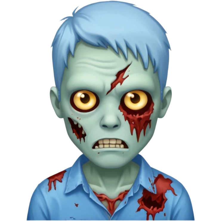 Zombie with blue shirt emoji