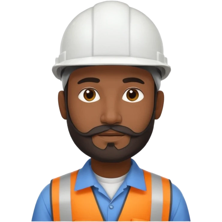 Indian muslim structural engineer wearing a white helmet.  also having small beard emoji