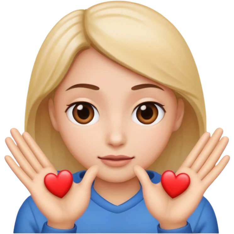 翻白眼比愛心 emoji