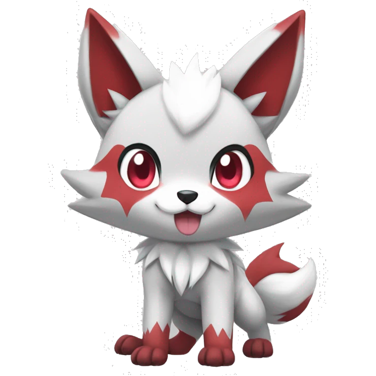 Kawaii Chibi Poochyena-Zangoose-Lycanroc-Pokémon Full Body emoji