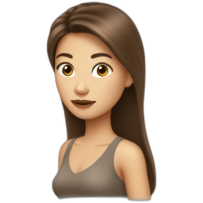 Thailand lady long brown hair emoji