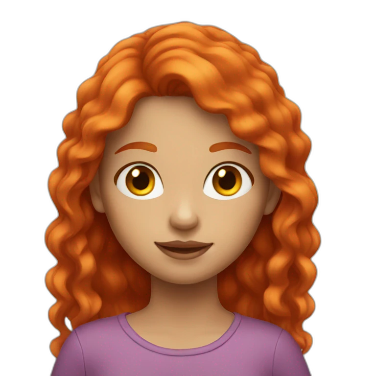 red haired girl emoji