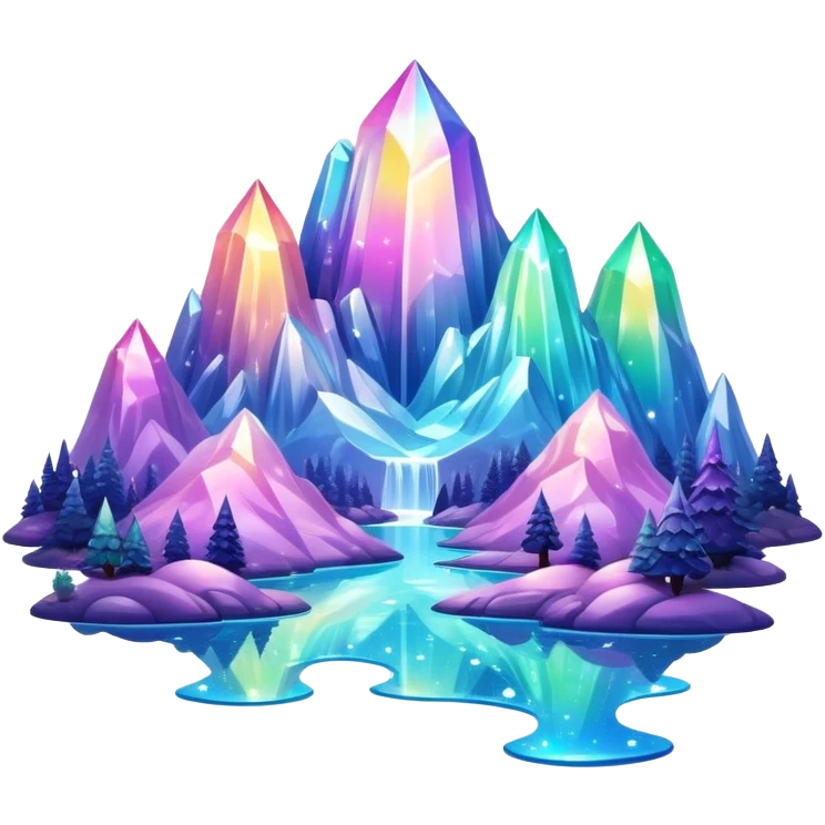 Iridescent big giant glistening glossy sparkly shiny glittery scenery deco emoji