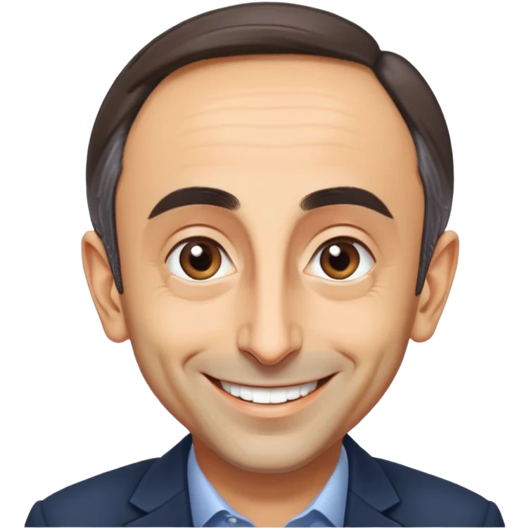 portrait of Eric Zemmour, smiling emoji