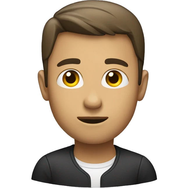 A person who thinks looks to the left side and partially forward. emoji