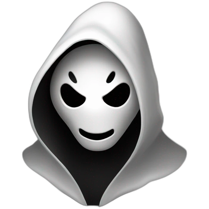 Ghost face maniac Black cloak white mask film scream scream maniac emoji