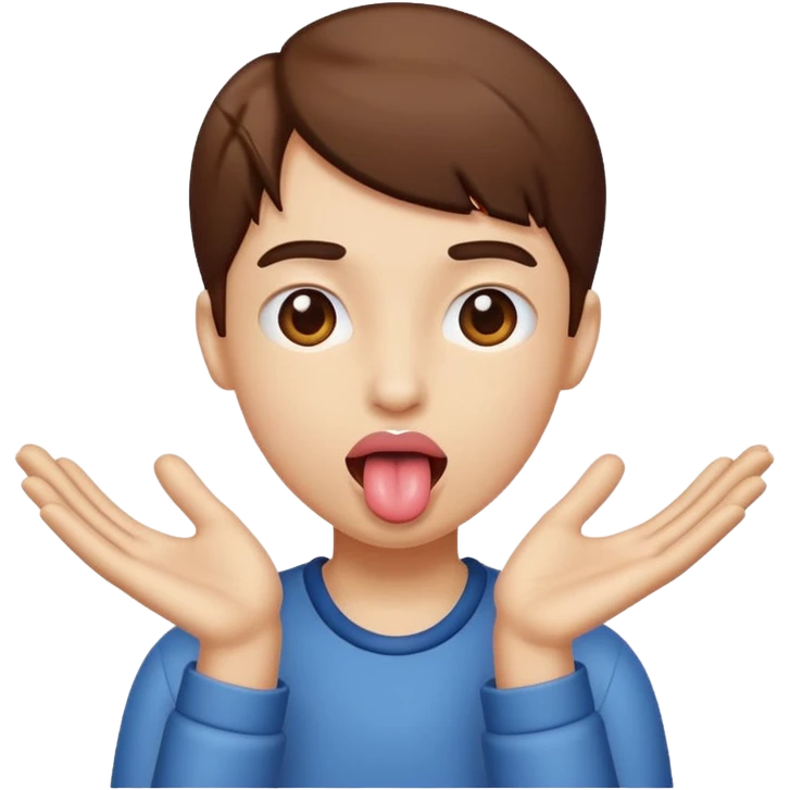 tongue out with hands to side emoji