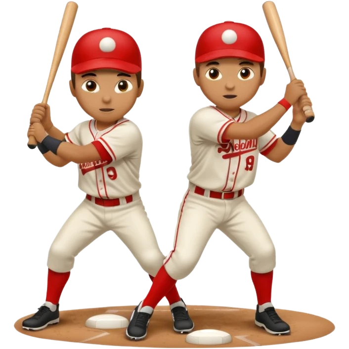 dos basebeall playr a golpes emoji